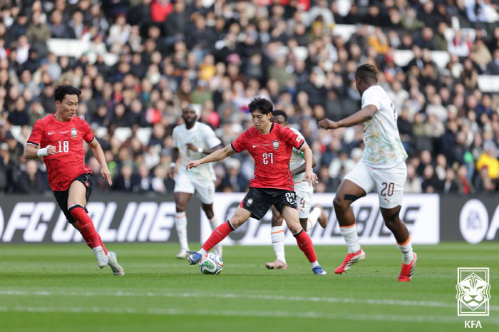 득점 없이도 번뜩였던 '킬러' 오현규, 홍명보 감독 선발 기용에 응답했다…