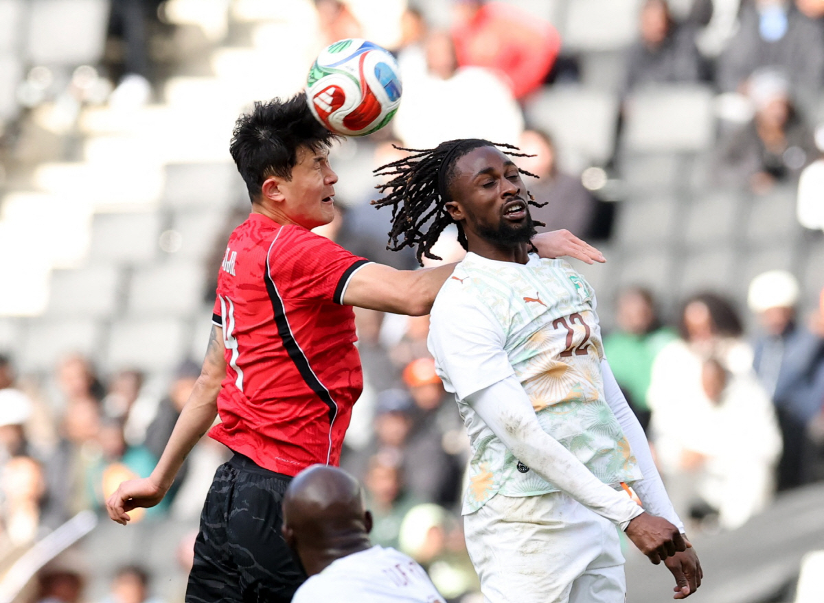 "코트디부아르전서 긍정적 부분도 확인" 홍명보 감독, '4골 헌납' 스리…