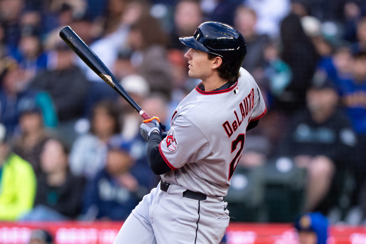 클리블랜드 체이스 디라우터가 28일(한국시각) 시애틀전 1회초 우중간 솔로홈런을 날리고 있다. Imagn Images연합뉴스