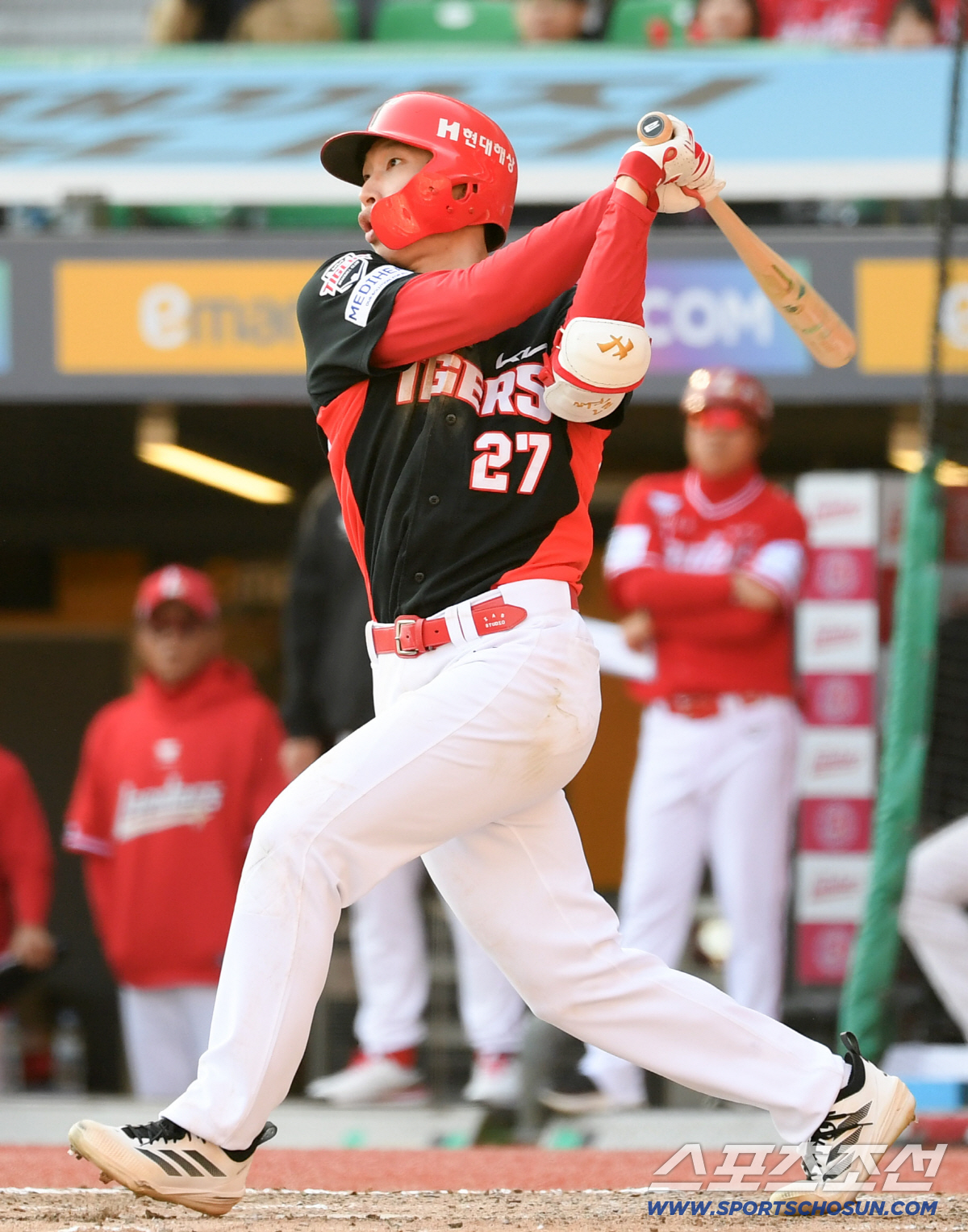 28일 인천 SSG랜더스필드에서 열린 SSG와 KIA의 경기. KIA 김호령이 타격을 하고 있다. 인천=박재만 기자 pjm@sportschosun.com/2026.03.28/