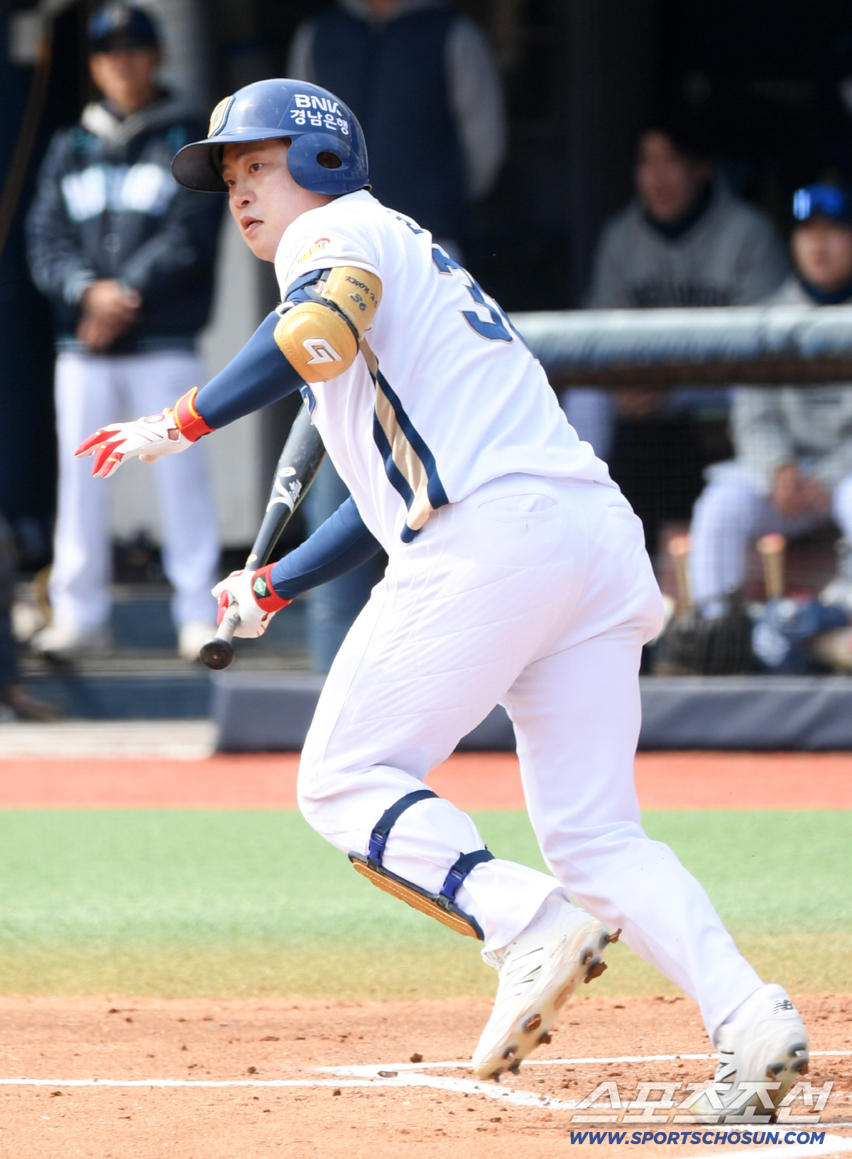15일 마산야구장에서 열린 NC 다이노스와 키움 히어로즈의 시범경기. NC 권희동이 타격을 하고 있다. 창원=박재만 기자 pjm@sportschosun.com/2026.03.15/
