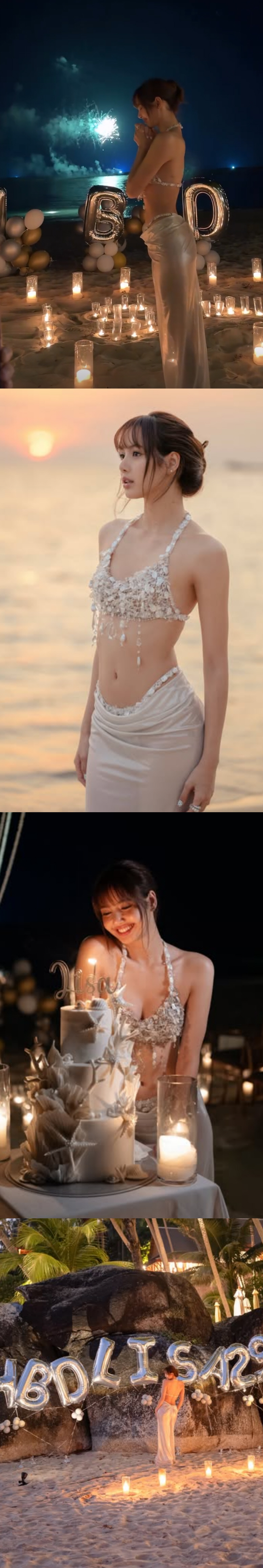 블랙핑크 리사, 또 비키니 입었다..해변서 초호화 생일 파티 "나의 마지막 20대"