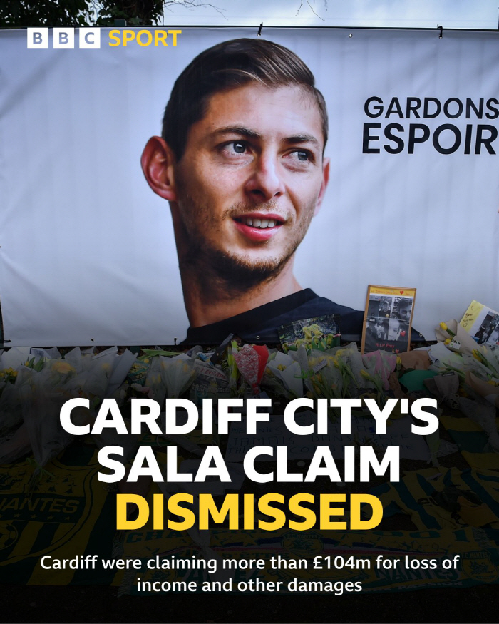 끔찍한 사고! EPL 합류하던 살라의 비행기 추락 사망→법원 손해배상 청구 기각…카디프 변호인