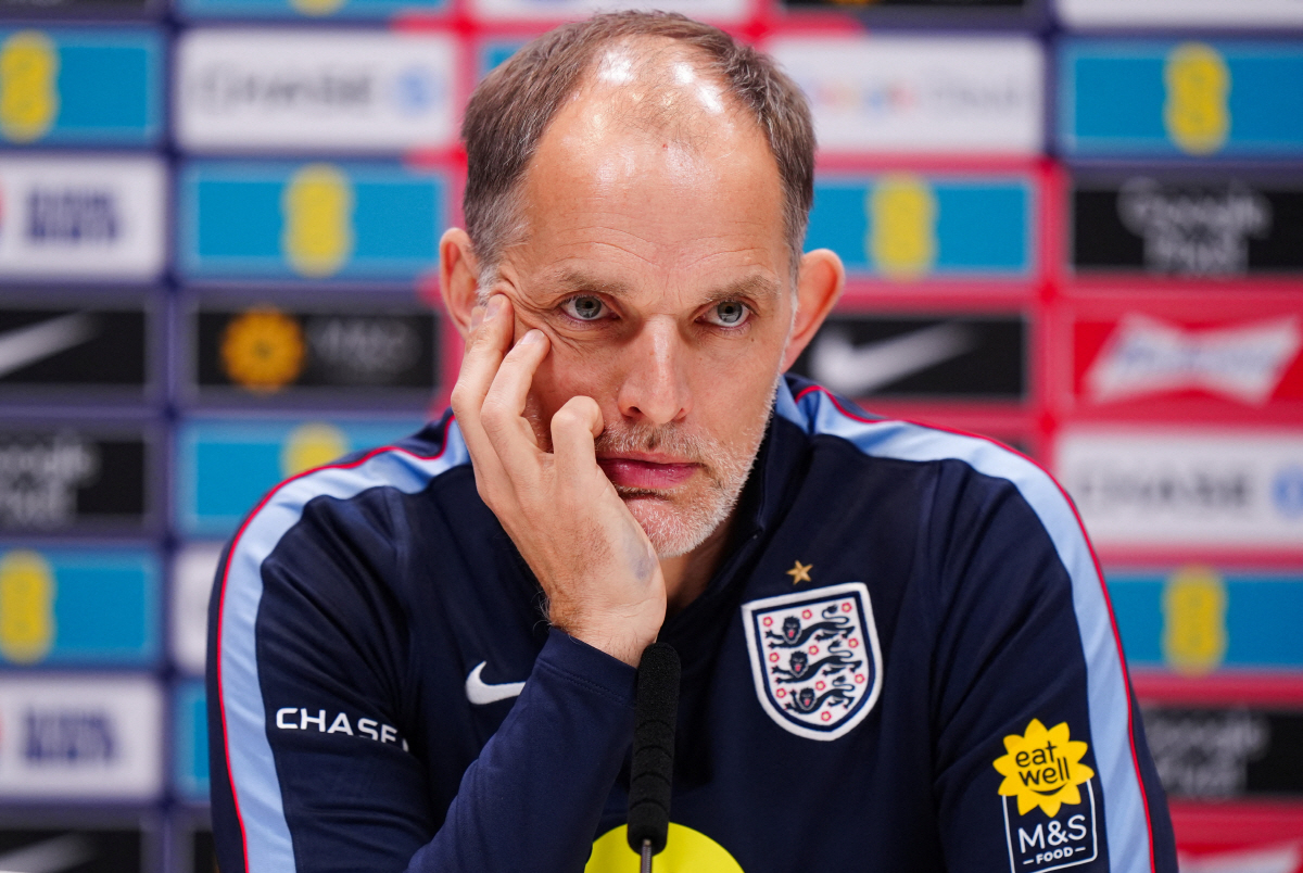 Soccer Football - International Friendly - England Press Conference - Tottenham Hotspur Training Centre, London, Britain - March 30, 2026 England manager Thomas Tuchel during the press conference Bradley Collyer/Pool via REUTERS<저작권자(c) 연합뉴스, 무단 전재-재배포, AI 학습 및 활용 금지>