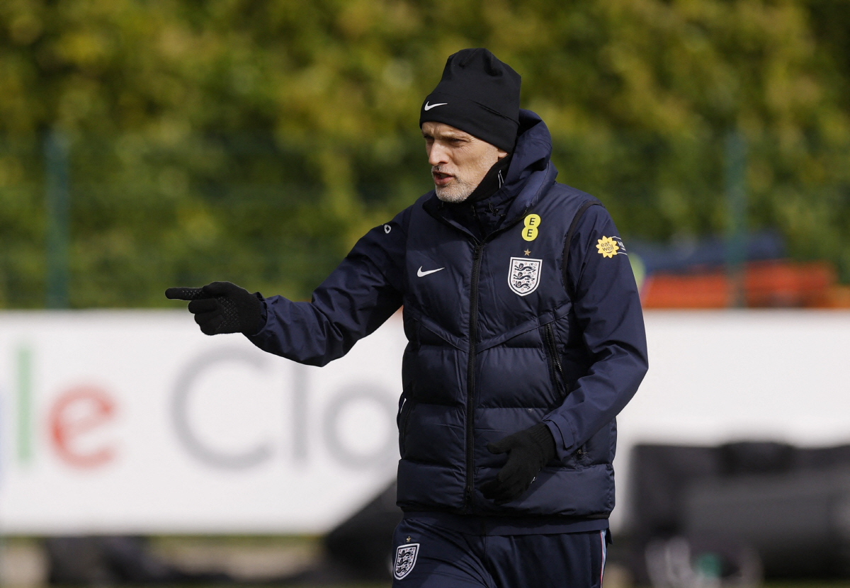 Soccer Football - International Friendly - England Training - Tottenham Hotspur Training Centre, London, Britain - March 30, 2026 England manager Thomas Tuchel during training Action Images via Reuters/Andrew Couldridge<저작권자(c) 연합뉴스, 무단 전재-재배포, AI 학습 및 활용 금지>