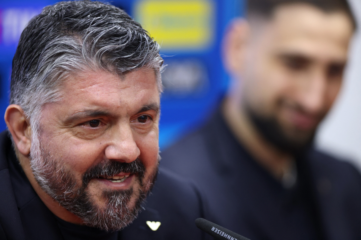 Soccer Football - FIFA World Cup - UEFA Qualifiers - Italy Pitch Walk-around and Press Conference - Bilino Polje Stadium, Zenica, Bosnia and Herzegovina - March 30, 2026 Italy coach Gennaro Gattuso during press conference REUTERS/Amel Emric