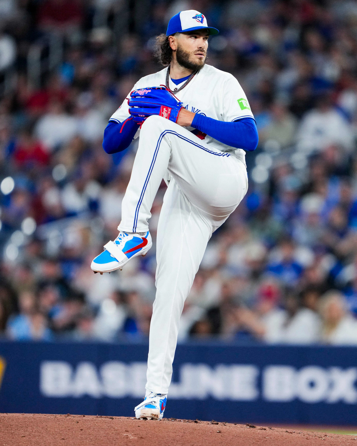 TORONTO, CANADA - MARCH 30: Cody Ponce #66 of the Toronto Blue Jays pitches against the Colorado Rockies during the first inning in their MLB game at the Rogers Centre on March 30, 2026 in Toronto, Ontario, Canada. Mark Blinch/Getty Images/AFP (Photo by MARK BLINCH / GETTY IMAGES NORTH AMERICA / Getty Images via AFP)