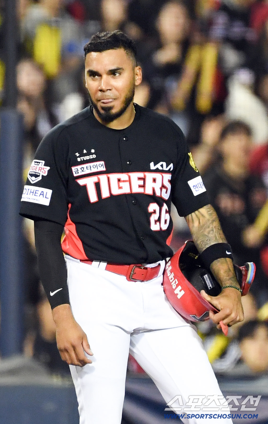 31일 잠실구장에서 열린 LG와 KIA의 경기. KIA 카스트로가 숨을 고르고 있다. 잠실=박재만 기자 pjm@sportschosun.com/2026.03.31/