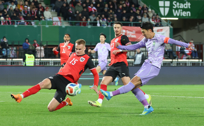 홍명보호 스리백 5번 연속 뚫렸다, 오스트리아전도 선제 실점...한국, 오스트리아에 0-1로 끌려가(후반 진행)