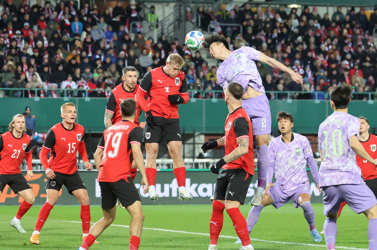 '월드컵 어떡하나' 홍명보호, '자비처 결승골' 오스트리아에 0-1 패...마지막 평가전 2연패 '무득점-5실점'
