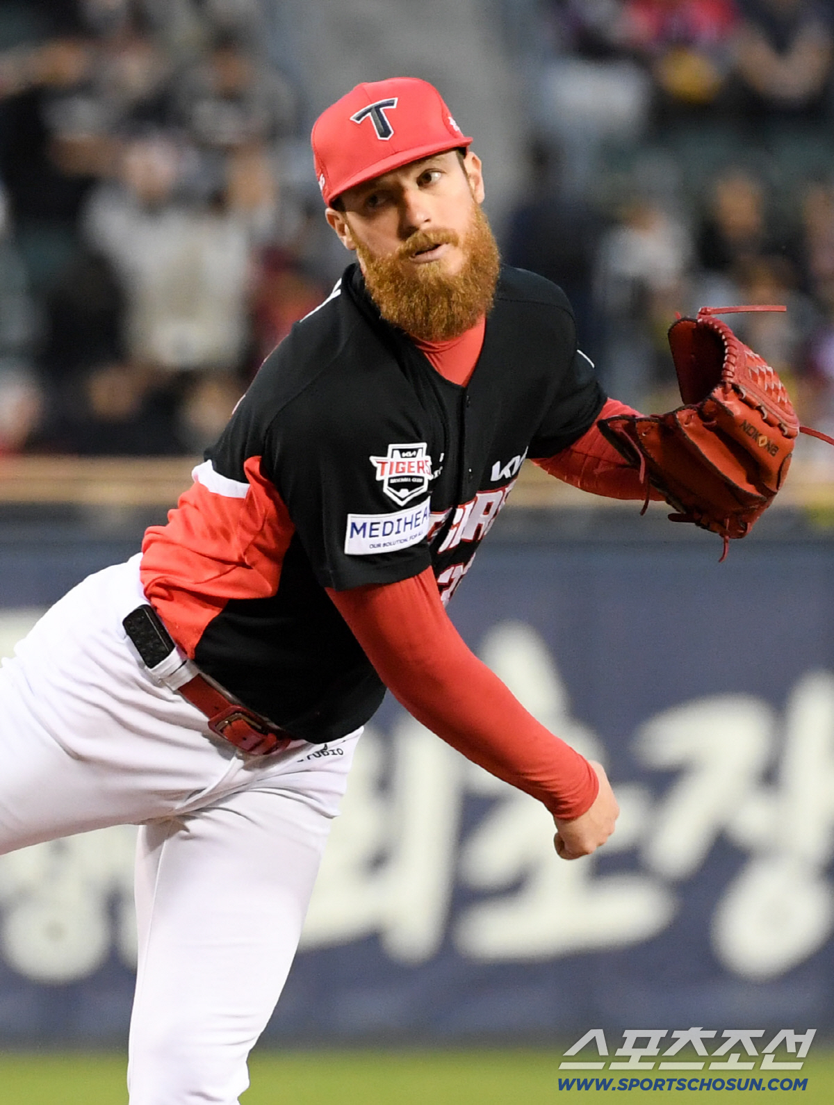 31일 잠실구장에서 열린 LG와 KIA의 경기. KIA 올러가 역투하고 있다. 잠실=박재만 기자 pjm@sportschosun.com/2026.03.31/