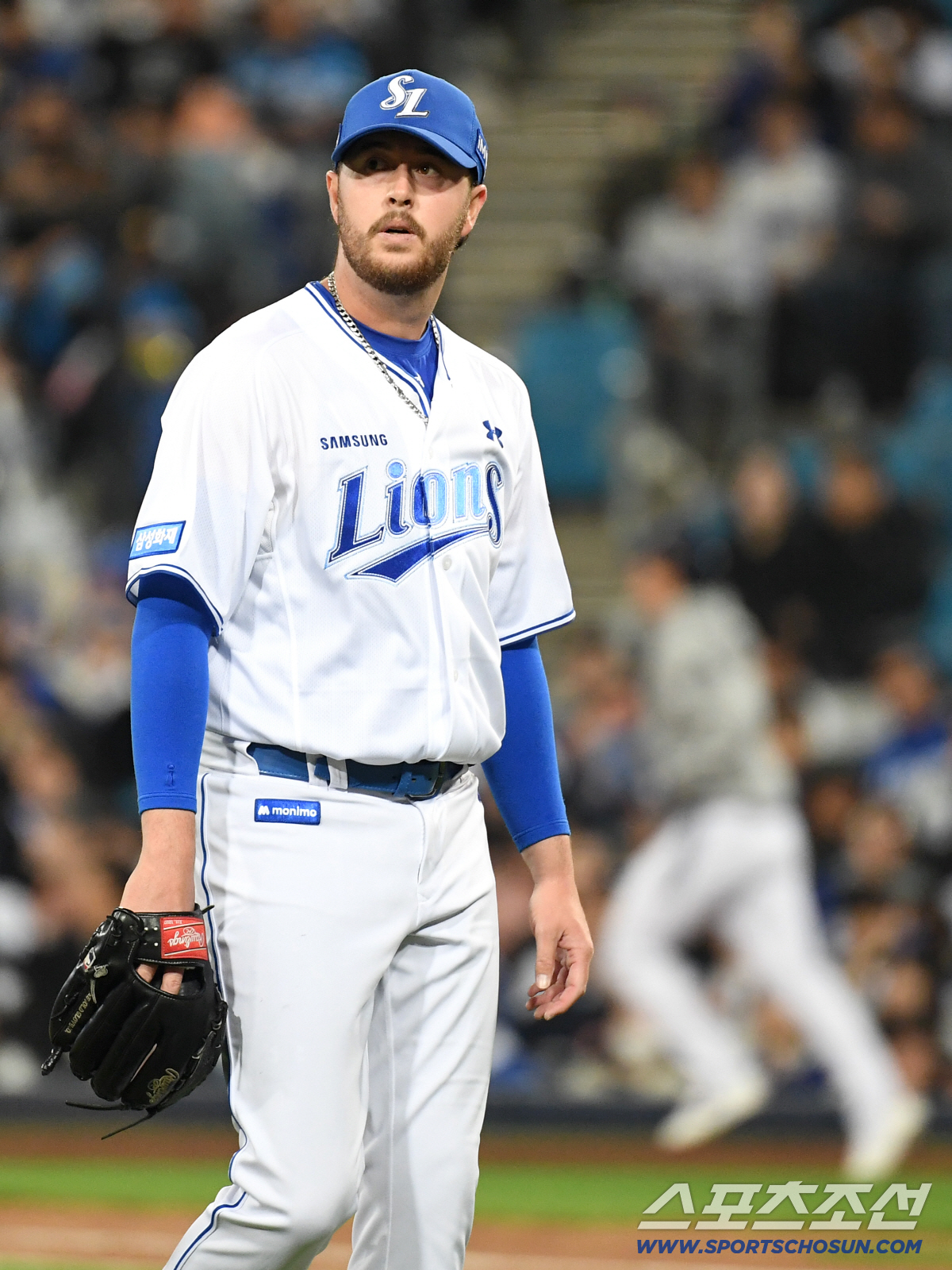 31일 대구 삼성라이온즈파크에서 열린 삼성과 두산의 경기. 3회초 1실점을 허용한 삼성 오러클린. 대구=송정헌 기자songs@sportschosun.com/2026.03.31/