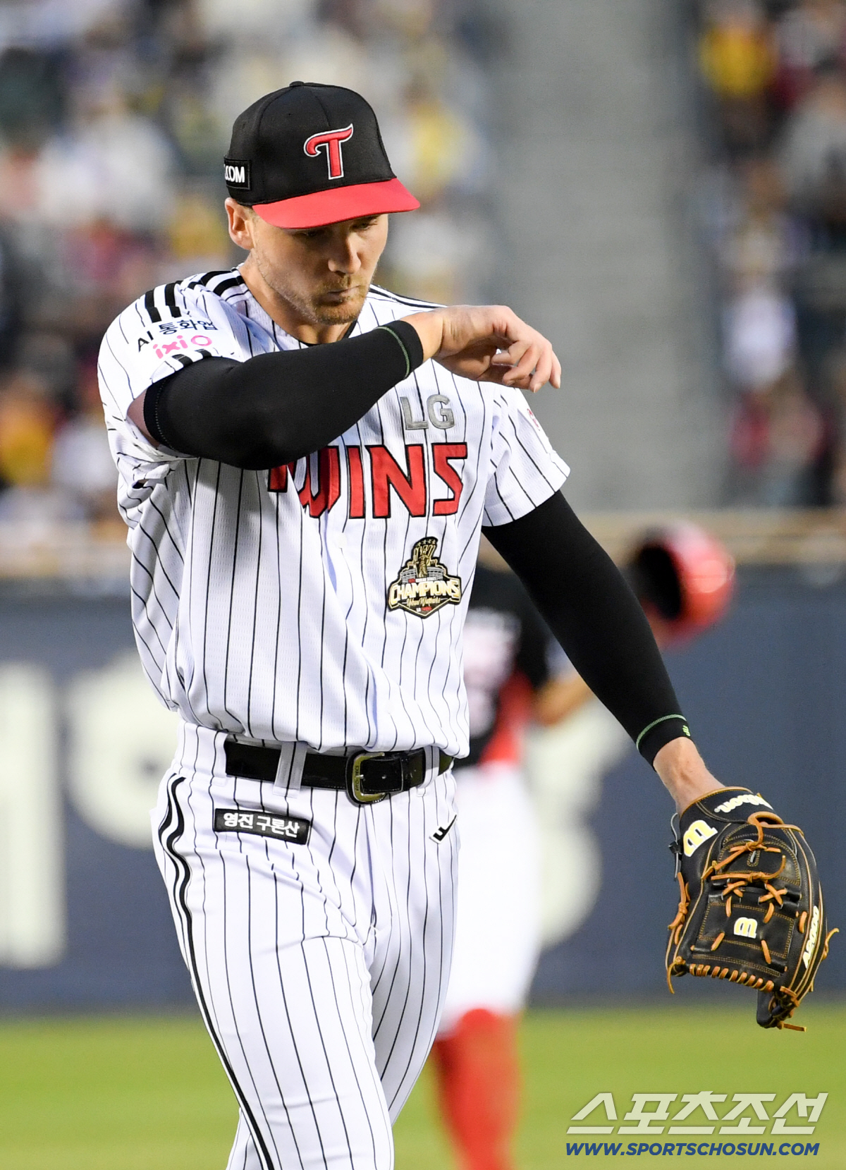 31일 잠실구장에서 열린 LG와 KIA의 경기. LG 톨허스트가 숨을 고르고 있다. 잠실=박재만 기자 pjm@sportschosun.com/2026.03.31/