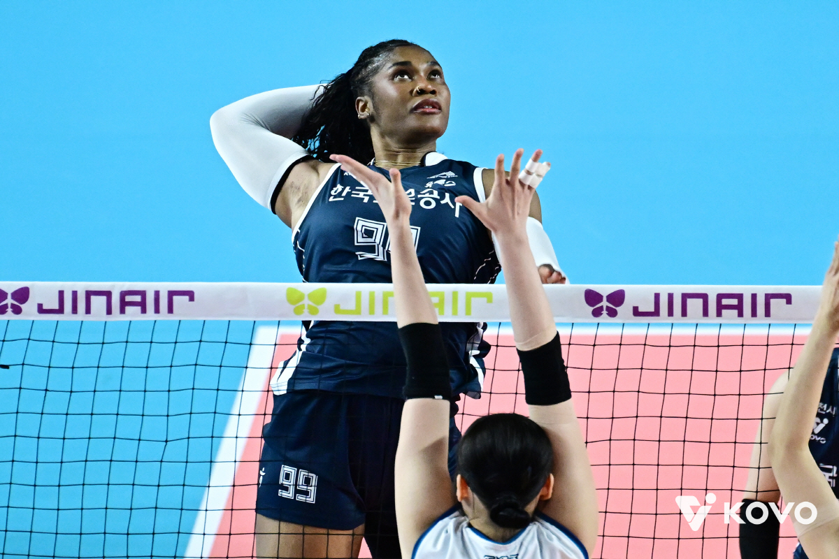 공격하는 도로공사 모마.