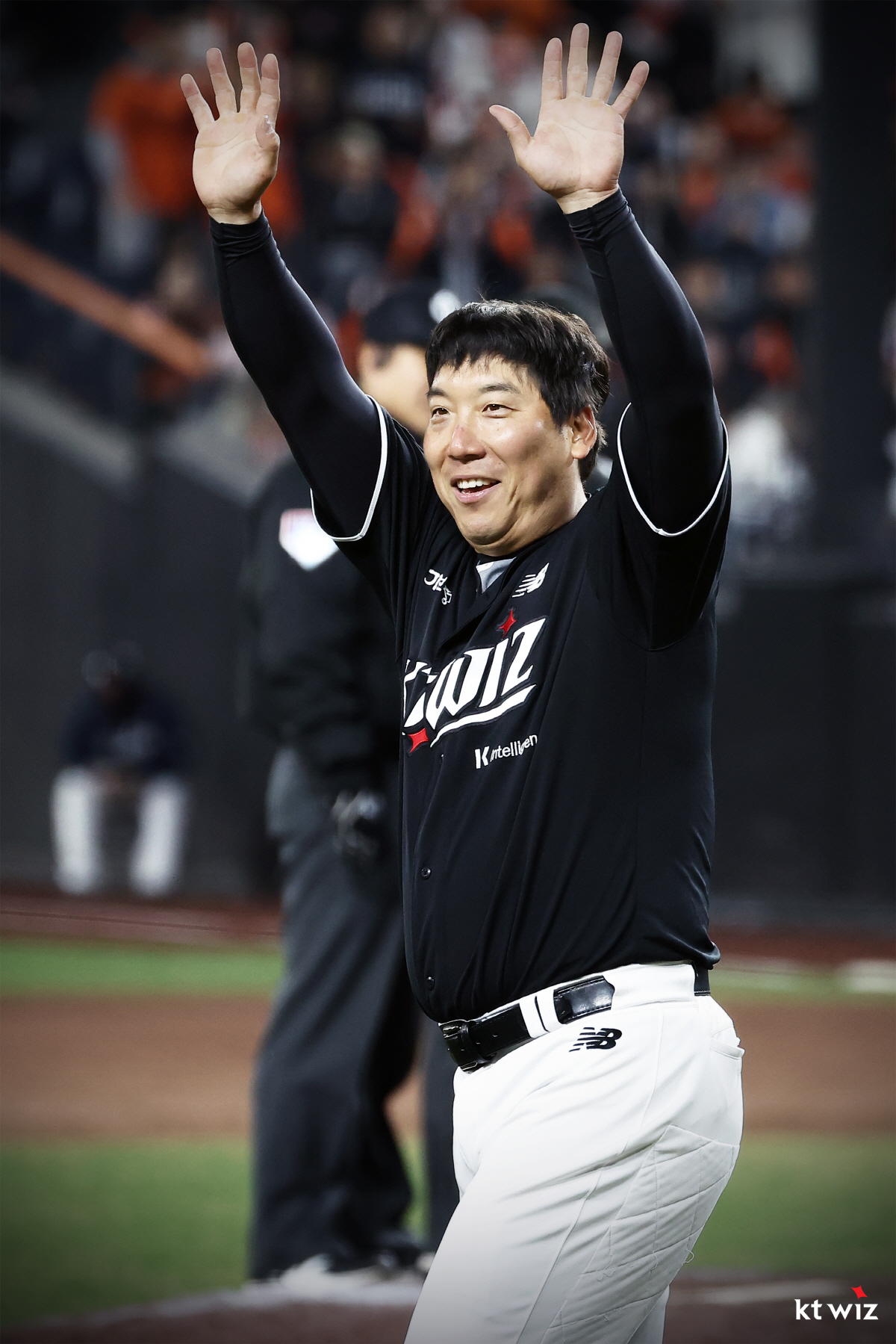 김현수의 승리 세리머니. 사진제공=KT 위즈