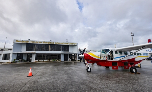 로타 공항의 경비행기 [사진/임헌정 기자]