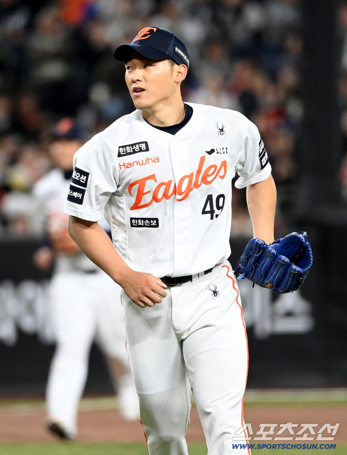 1일 대전한화생명볼파크에서 열린 KT와 한화의 경기. 7회초 한화 윤산흠이 위기를 끝낸 후 더그아웃으로 향하고 있다. 대전=허상욱 기자wook@sportschosun.com/2026.04.01/