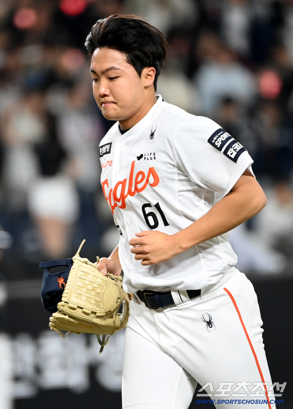 1일 대전한화생명볼파크에서 열린 KT와 한화의 경기. 7회초 한화 정우주가 실점 후 마운드를 내려가고 있다. 대전=허상욱 기자wook@sportschosun.com/2026.04.01/