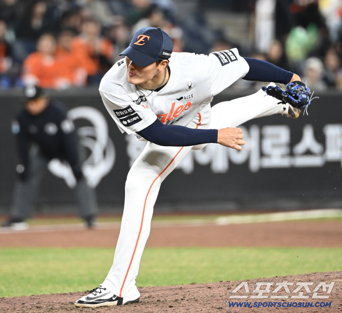 31일 대전한화생명볼파크에서 열린 KT와 한화의 경기. 역투하는 한화 박준영. 대전=허상욱 기자wook@sportschosun.com/2026.03.31/