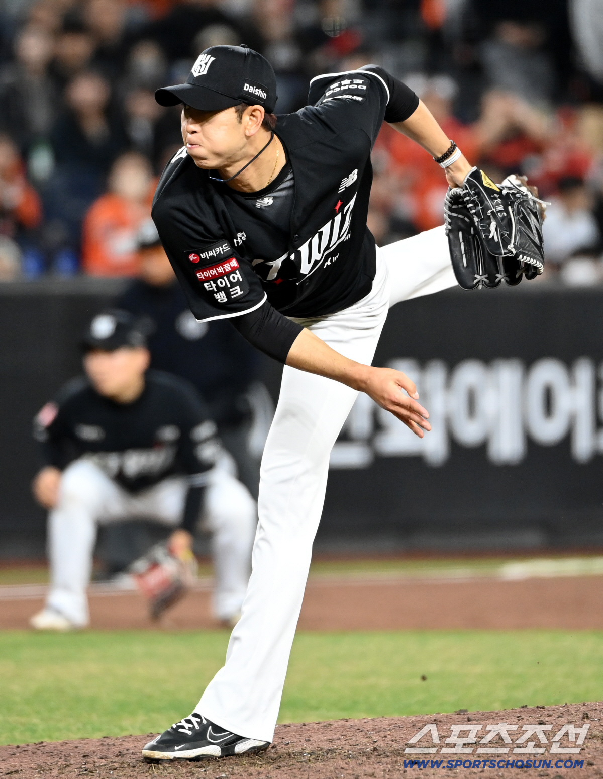 31일 대전한화생명볼파크에서 열린 KT와 한화의 경기. 역투하는 KT 김민수. 대전=허상욱 기자wook@sportschosun.com/2026.03.31/