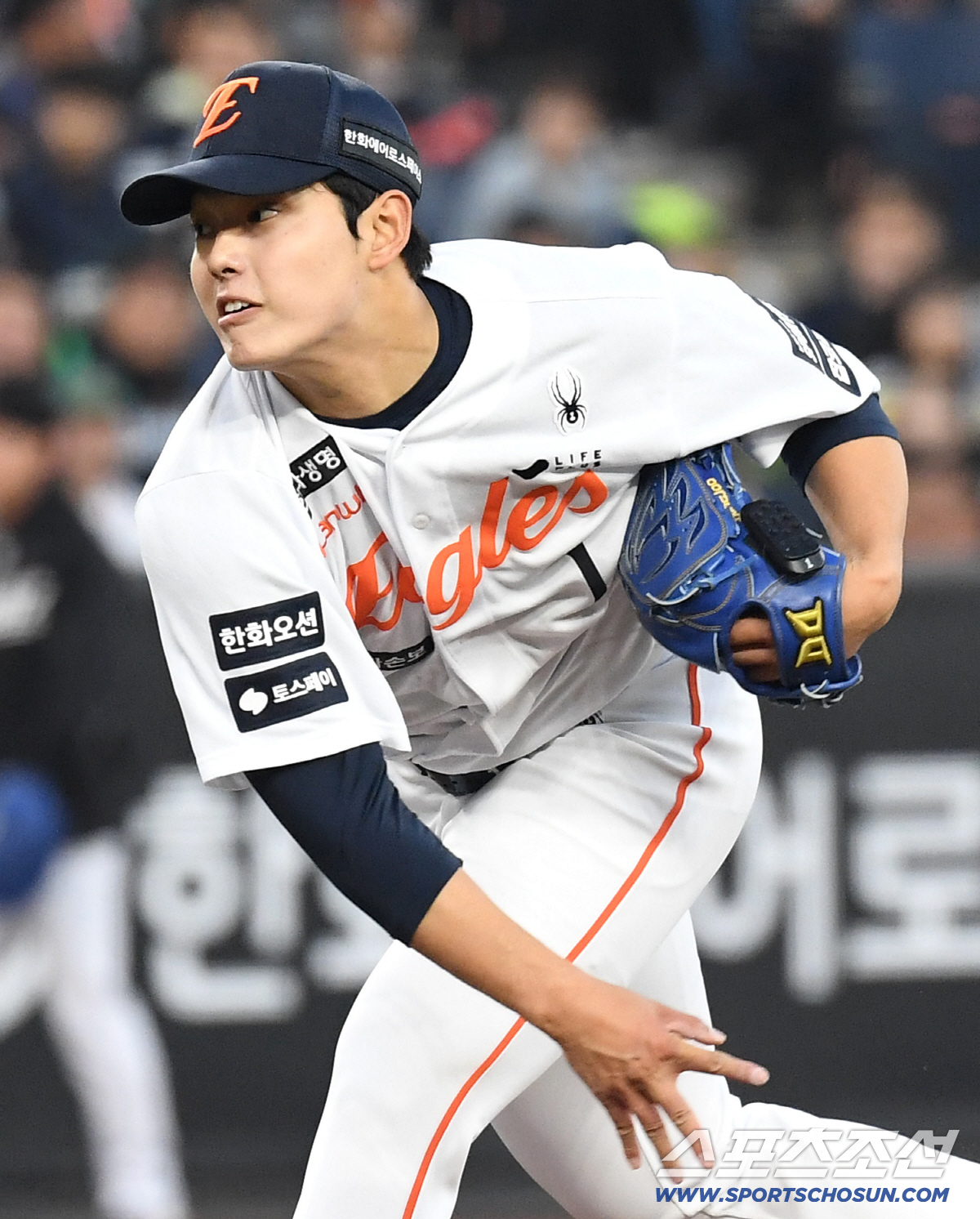 2일 대전 한화생명볼파크에서 열린 한화와 KT의 경기. 선발 투구하고 있는 한화 문동주. 대전=송정헌 기자songs@sportschosun.com/2026.04.02/