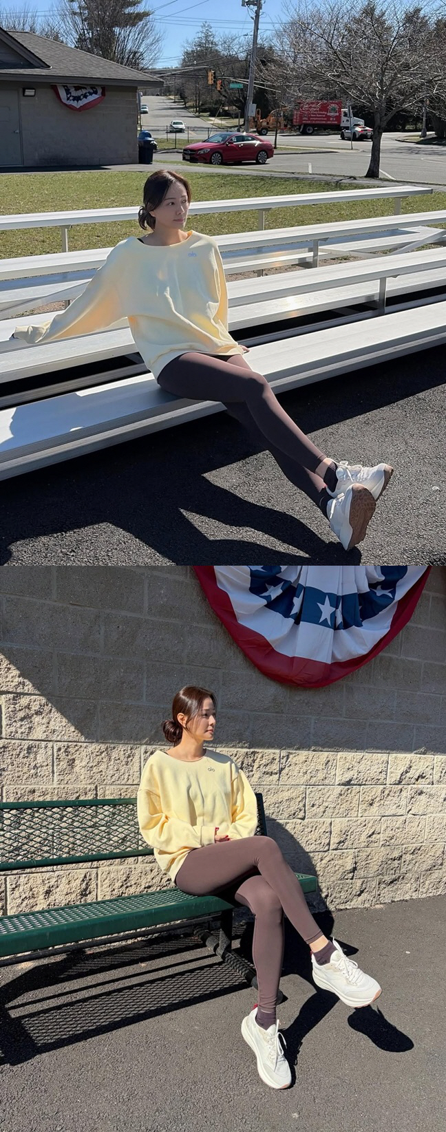 '권상우♥' 손태영, 美에서는 레깅스만 입고..'애둘 맘' 안 믿기는 압도적 각선미