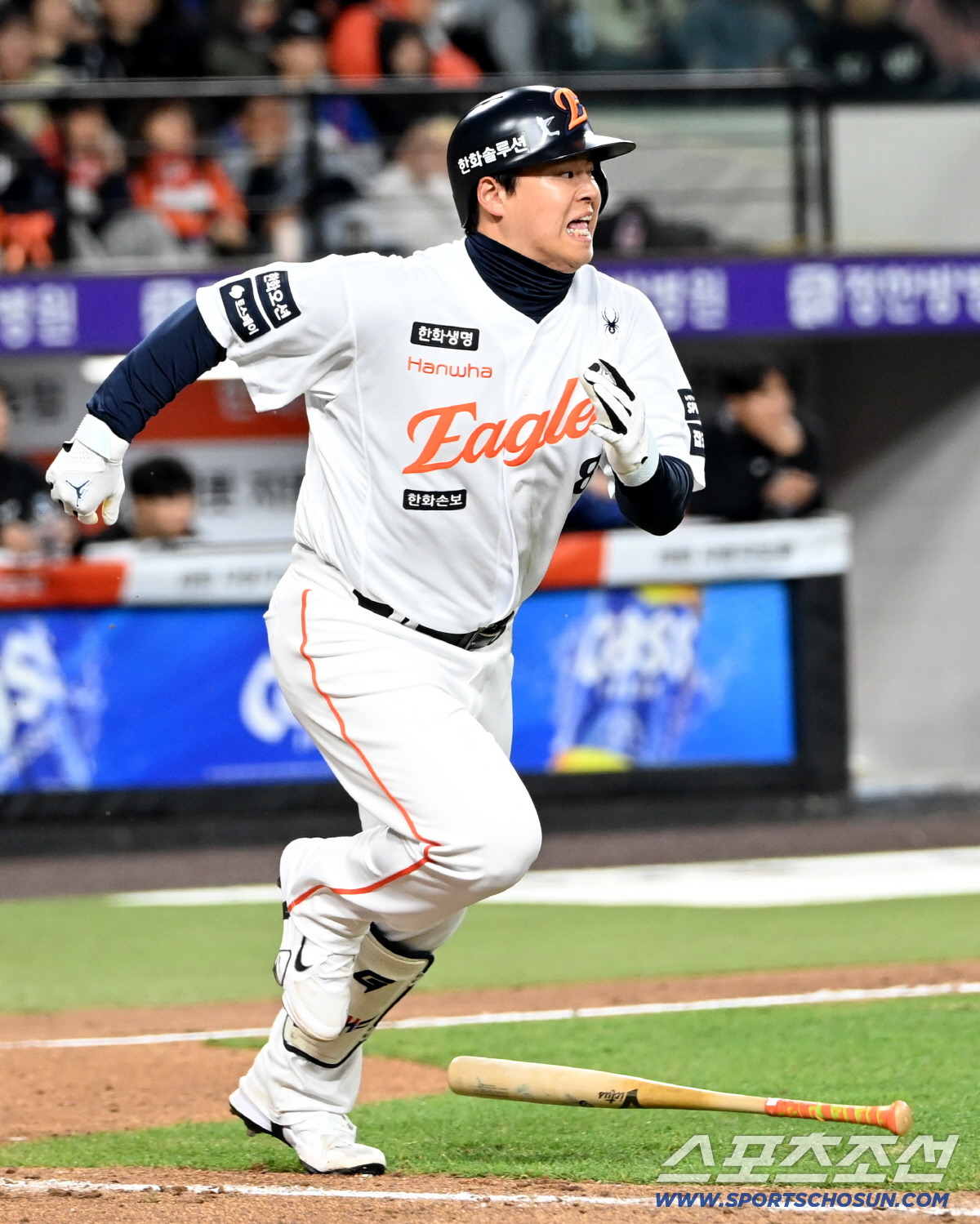 1일 대전한화생명볼파크에서 열린 KT와 한화의 경기. 7회말 한화 노시환이 안타를 치고 있다. 대전=허상욱 기자wook@sportschosun.com/2026.04.01/