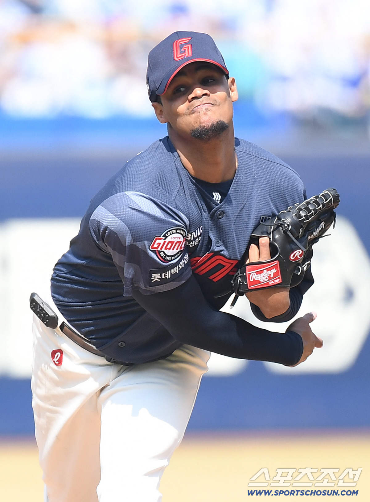 28일 대구 삼성라이온즈파크에서 열리는 삼성과 롯데의 개막전 경기. 선발 투구하고 있는 롯데 로드리게스. 대구=송정헌 기자songs@sportschosun.com/2026.03.28/