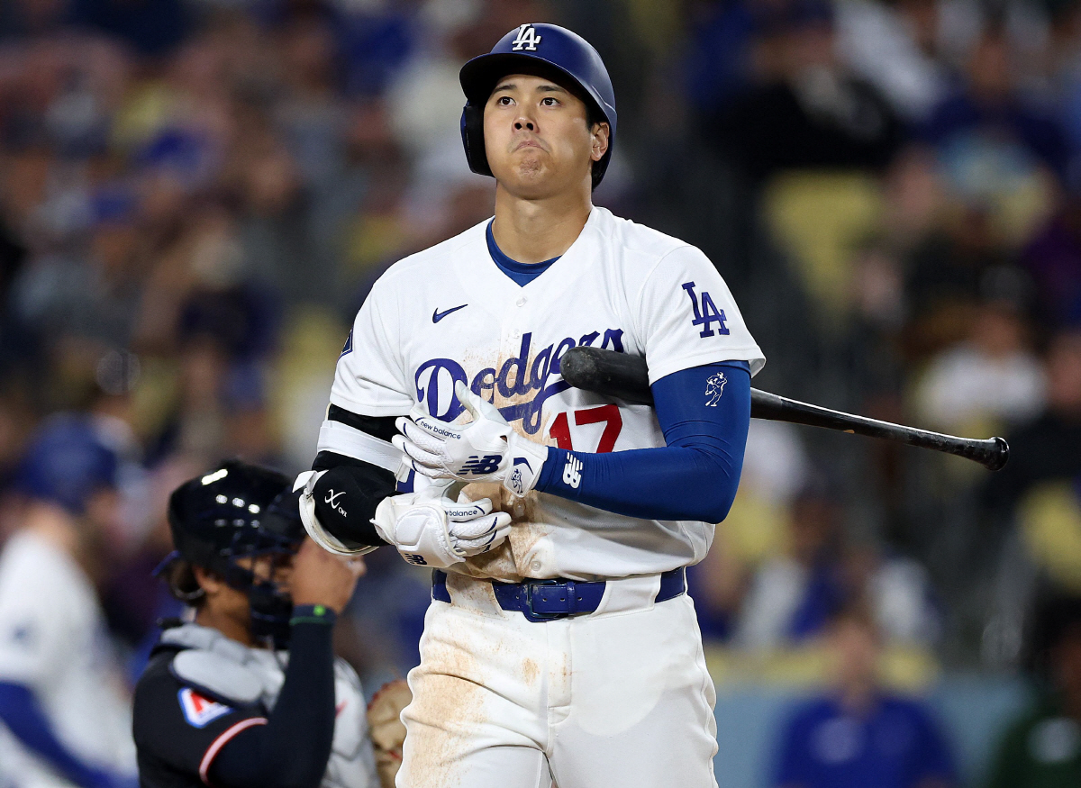 오타니 쇼헤이가 시즌 첫 6경기에서 홈런과 타점을 올리지 못한 건 2022년에 이어 커리어 두 번째다. AFP연합뉴스