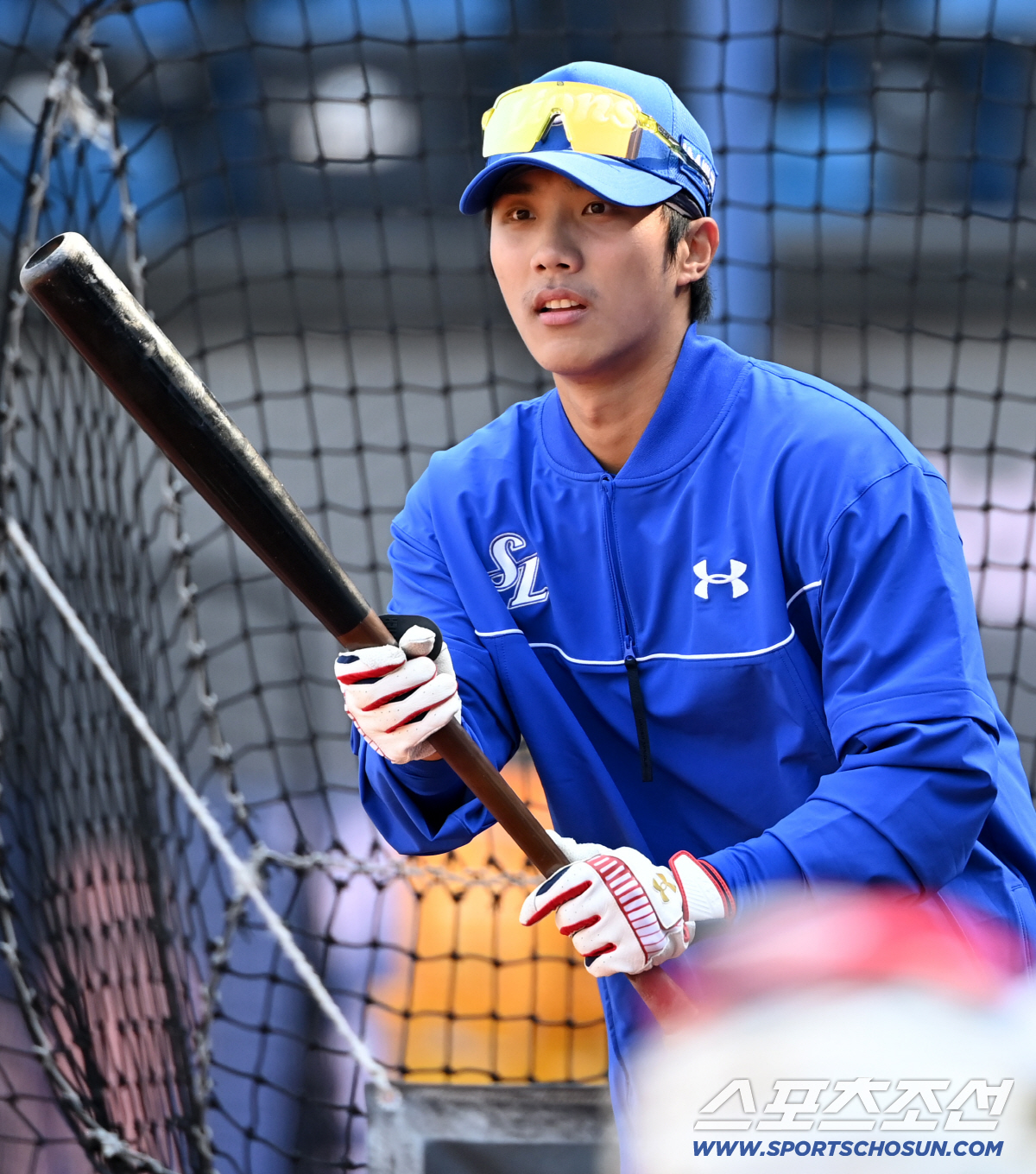 23일 대구삼성라이온즈파크에서 열린 KIA와 삼성의 시범경기. 경기 전 삼성 이재현이 번트 훈련을 하고 있다. 대구=허상욱 기자wook@sportschosun.com/2026.03.23/