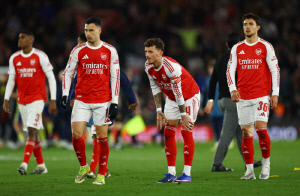 '4강行 밥상' 걷어찬 아스널, 2부 사우샘프턴에 1-2 충격패…FA컵 8강 탈락, 트레블 '오피셜' 무산