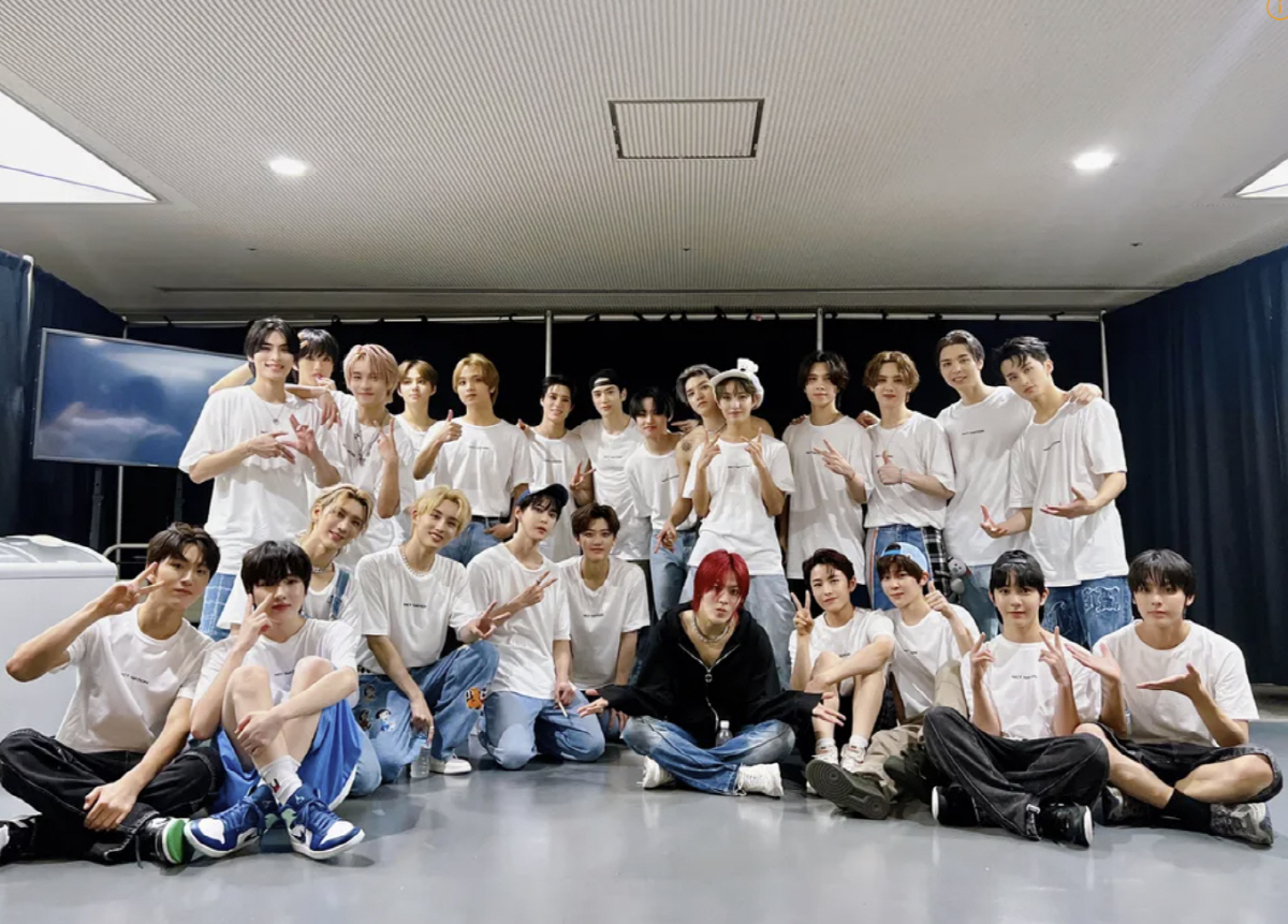 NCT. 멤버 샤오쥔, 지성, 양양, 정우, 해찬, 제노, 재현, 천러, 태용, 런쥔, 헨드리, 쿤, 쟈니, 마크, 리쿠, 료, 시온, 유우시, 유타, 재민, 도영, 윈윈, 텐, 사쿠야, 재희(왼쪽 위부터 시계방향으로).사진 제공=NCT 공식 계정