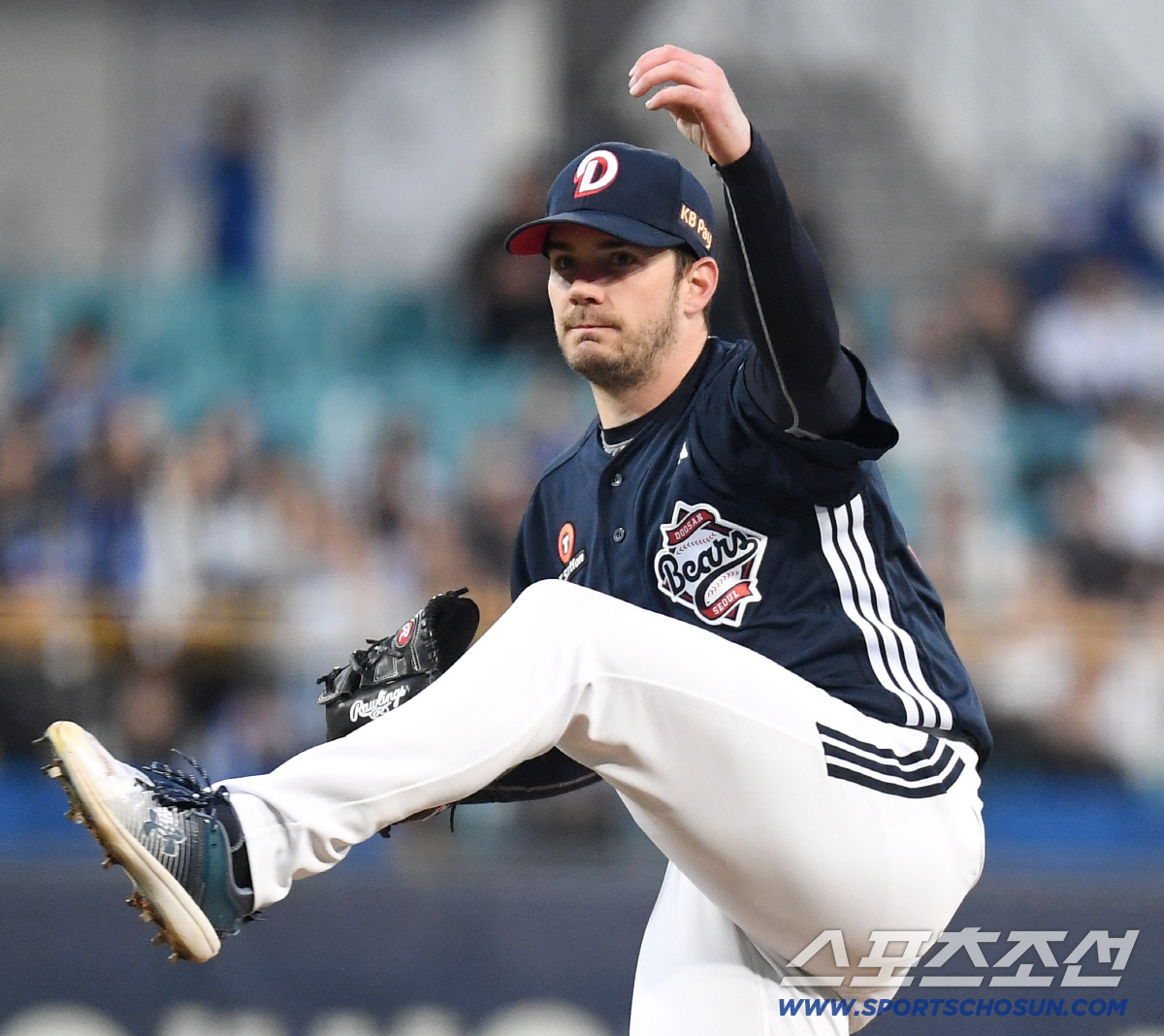 31일 대구 삼성라이온즈파크에서 열린 삼성과 두산의 경기. 선발 투구하고 있는 두산 잭로그. 대구=송정헌 기자songs@sportschosun.com/2026.03.31/