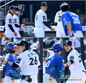 넘어지면서도 손 피해준 김민수, 이닝 끝나고 또 사과한 김영웅…오고 간 진심에 김상수·김현수 '흐뭇한 미소' [수원 현장]