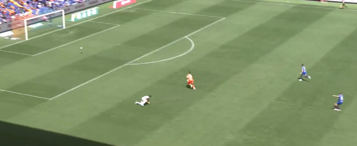 캡처=나가시키-시미즈 경기 중계 영상