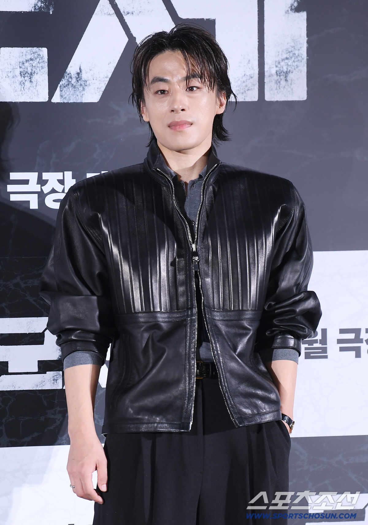 영화 '군체' 제작보고회가 6일 오전 서울 용산CGV에서 열렸다. 구교환이 포즈 취하고 있다. 정재근 기자 cjg@sportschosun.com/2026.4.6/