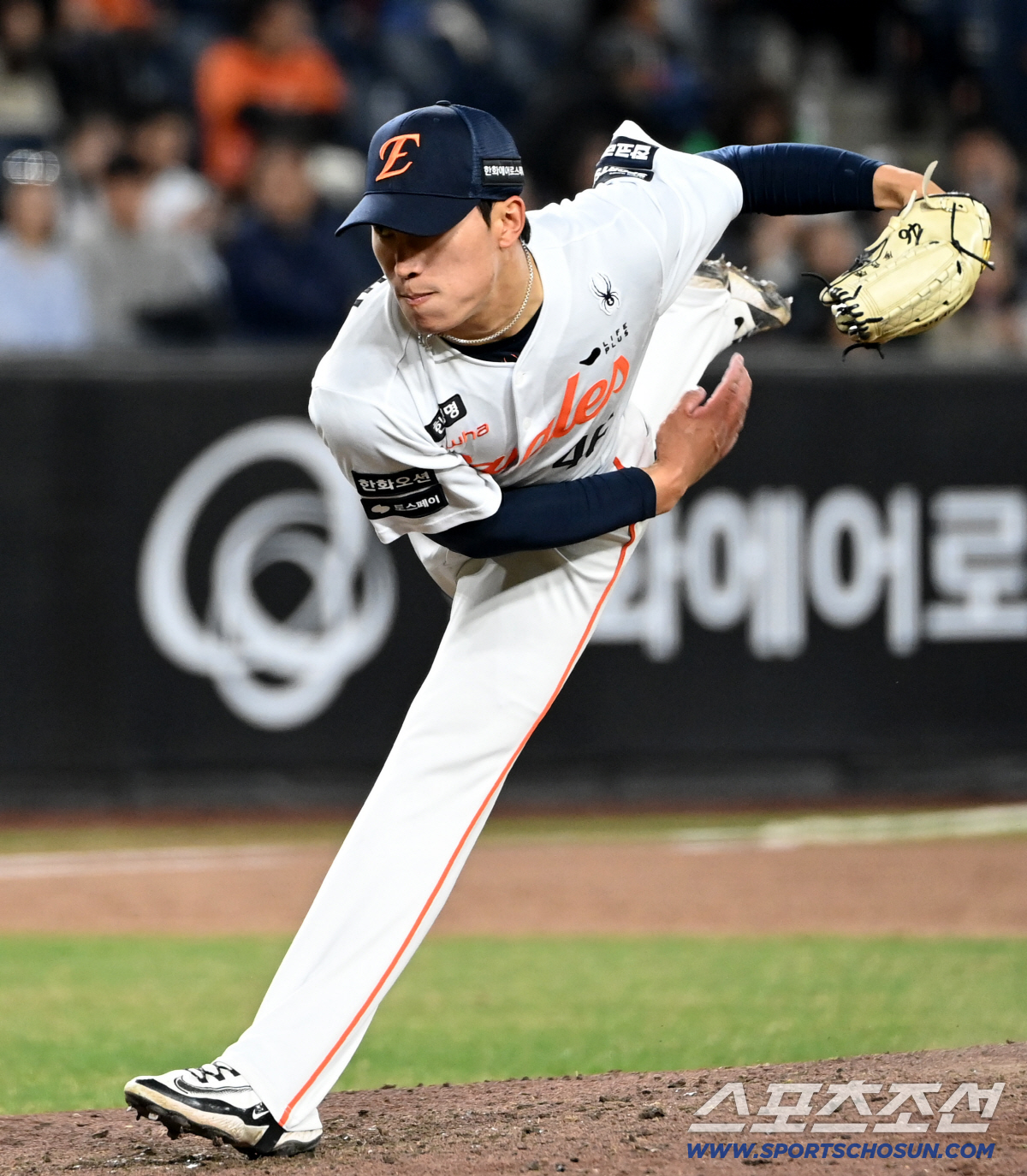 1일 대전한화생명볼파크에서 열린 KT와 한화의 경기. 한화 김도빈이 역투하고 있다. 대전=허상욱 기자wook@sportschosun.com/2026.04.01/