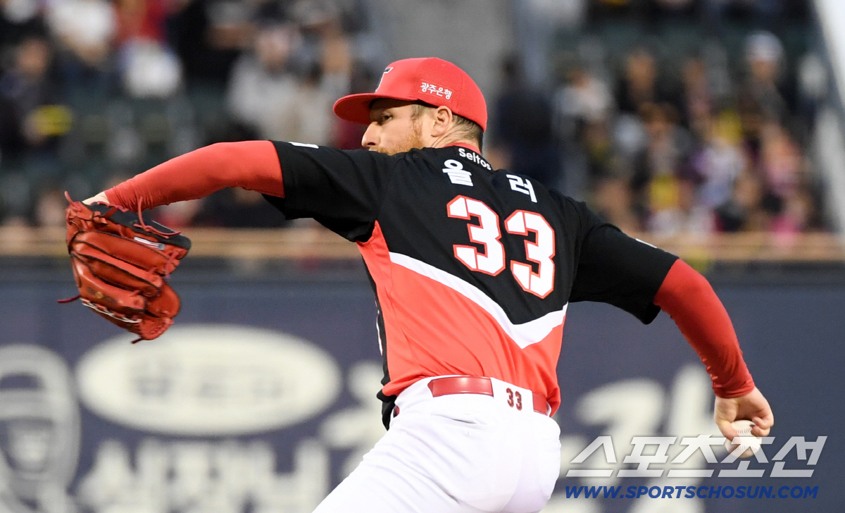 31일 잠실구장에서 열린 LG와 KIA의 경기. KIA 올러가 역투하고 있다. 잠실=박재만 기자 pjm@sportschosun.com/2026.03.31/