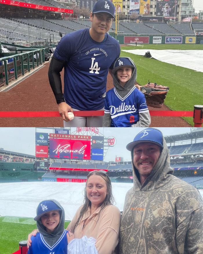 '월클' 오타니의 역대급 인성! 폭우 속 '눈물 펑펑' 8살 아이 어머니…평생 잊을 수 없는 기억 남겼다