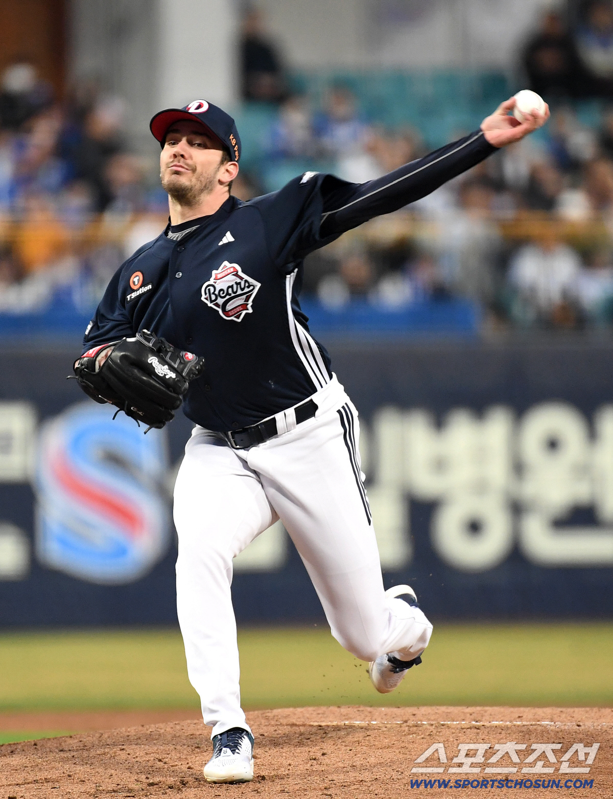 31일 대구 삼성라이온즈파크에서 열린 삼성과 두산의 경기. 투구하고 있는 두산 잭로그. 대구=송정헌 기자songs@sportschosun.com/2026.03.31/