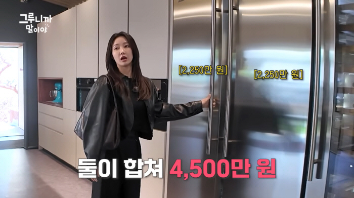 한그루, 2400만원 냉장고 플렉스 하나..."열심히 살아야겠다" ('그루니까말이야')
