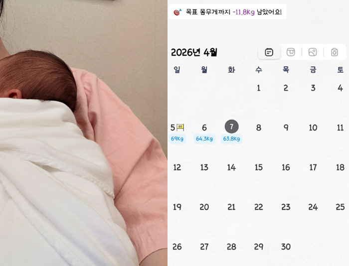 '오상진♥' 김소영, 3일 만에 69kg→63kg...둘째 子 낳자마자 폭풍 감량