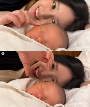 야옹이 작가, 출산 후에도 '뼈말라 미모' 여전…"둘째子도 이미 완성형"