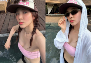 산다라박, 39kg에 이 볼륨감 가능해?..반전 '뼈말라' 비키니 자태 감탄