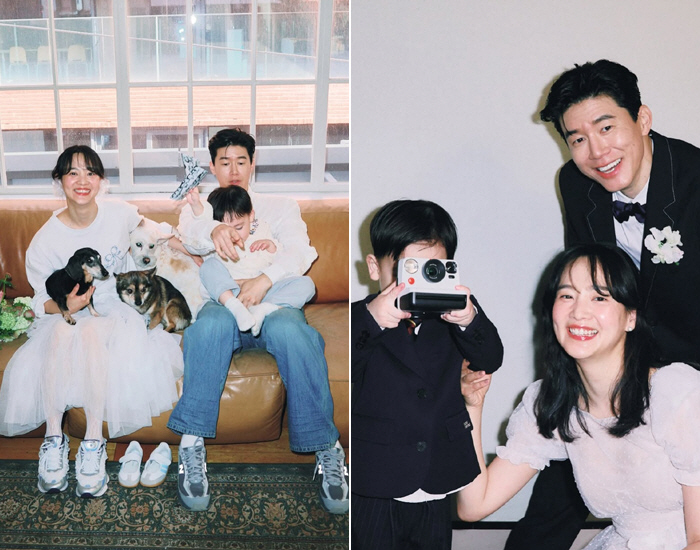 김무열♥윤승아, 결혼 11주년 기념 웨딩화보..子 얼굴 공개 "훌쩍 커버린 원"