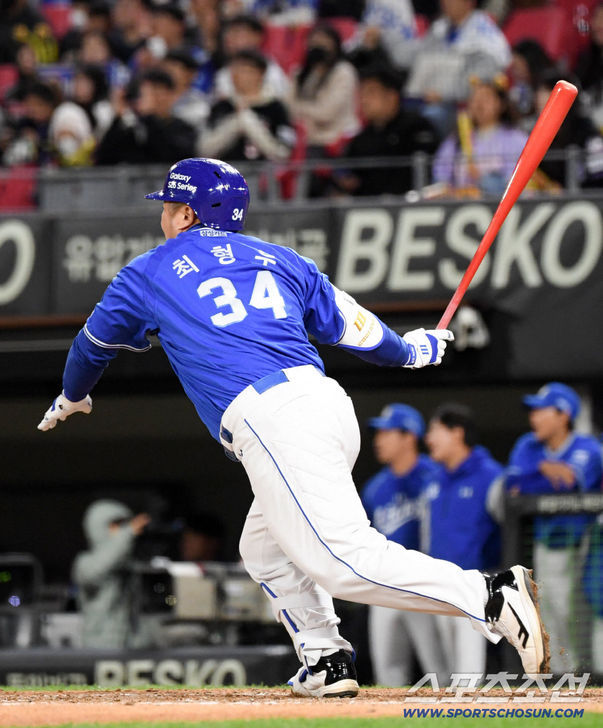 전날 KIA 상대 스리런포를 터뜨린 삼성 최형우.