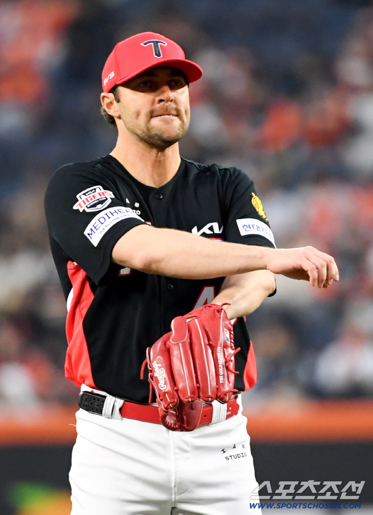 10일 대전 한화생명볼파크에서 열린 한화와 KIA의 경기. KIA 네일이 숨을 고르고 있다. 대전=박재만 기자 pjm@sportschosun.com/2026.04.10/