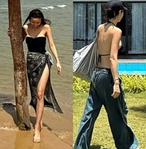 '박준형♥' 승무원 아내, 아슬아슬 끈 비키니..반전 몸매에 '깜짝'