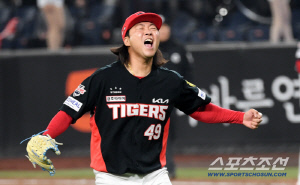 '충격 무너진 정해영' KIA 구한 난세의 영웅 김범수, 대전 마운드에서 포효 [대전 현장]