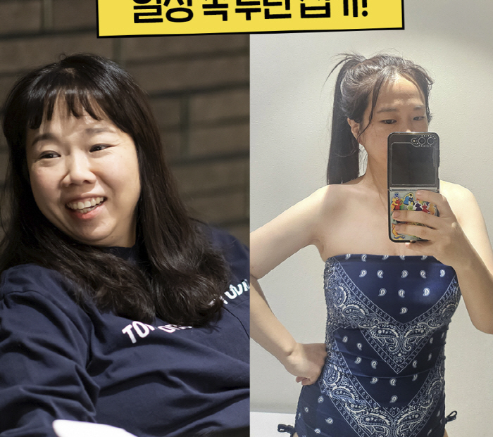 홍현희, 60→49kg 감량 후 '등뼈' 튀어나온 뒤태..."저렇게 말랐나"
